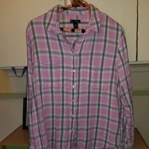 Women's oversized Gap boyfriend style flannel